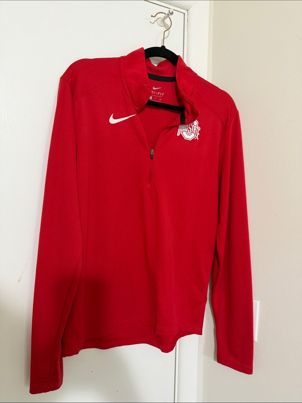 Nike Men's Red Ohio State Quarter-Zip Performance Pullover